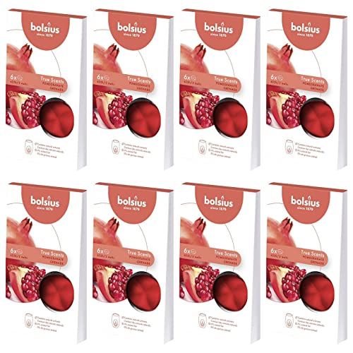 Bolsius Aromatic Wax Melts 8 x 6er Pack (48 Stück) Duft Schmelzblüten Wachs (Pomegranate (15)) von bolsius