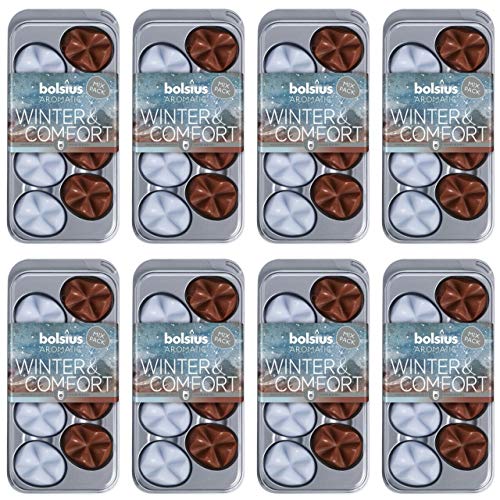 Bolsius Aromatic Wax Melts 8 x 8er Pack (64 Stück) Winter & Comfort Duft Schmelzblüten von bolsius