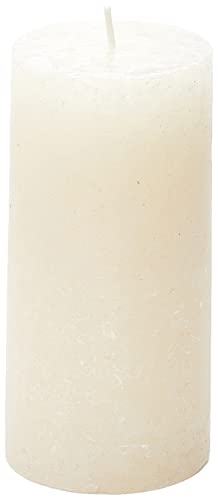 Rustic 103867590305 Stumpenkerze, Paraffinwachs, Farbe: Elfenbein, 6.8x6.8x13 cm von bolsius