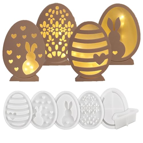 Boluoboluomi Silikonformen Gießformen Ostern, 6 Stück Osterhase Silikonform, Ostern Silikonform, Osterei Gießen Gipsform Osterhase Epoxidharzform Silikon, Ostern Craft Form. Boluoboluomi Silikonformen Gießformen Ostern, 6 Stück Osterhase Silikonform, Ostern Silikonform, Osterei Gießen Gipsform Osterhase Epoxidharzform Silikon, Ostern Craft Form. von boluoboluomi
