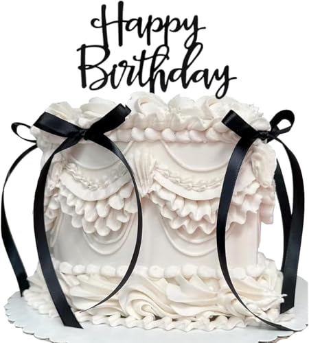 Schwarz Bogen Tortendeko,Cake Topper mit Happy Birthday Zeichen,Hochzeitstorte Deko Cake Topper Geburtstag,für Babyparty,Kuchen,Dekoration für Baby-Mädchen, Geburtstag,Hochzeit Schwarz Bogen Tortendeko,Cake Topper mit Happy Birthday Zeichen,Hochzeitstorte Deko Cake Topper Geburtstag,für Babyparty,Kuchen,Dekoration für Baby-Mädchen, Geburtstag,Hochzeit von boluoboluomi