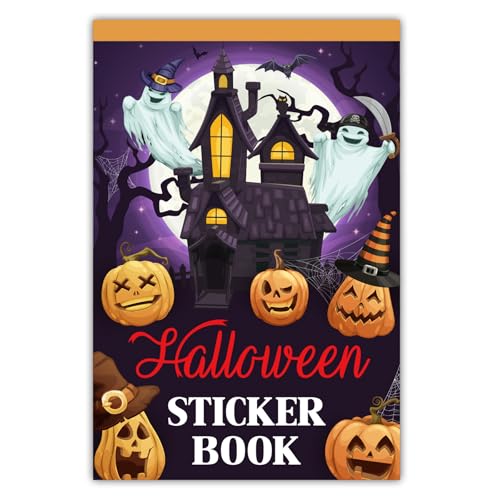Halloween Aufkleber Buch 54 Bögen 366 Stück Vinyl Sticker für Journaling Scrapbooking Bullet Journal Planner Tagebuch Briefe Basteln DIY Geschenk Teenager Mädchen Kunst Handwerk Wasserflasche Dekor von bomichi