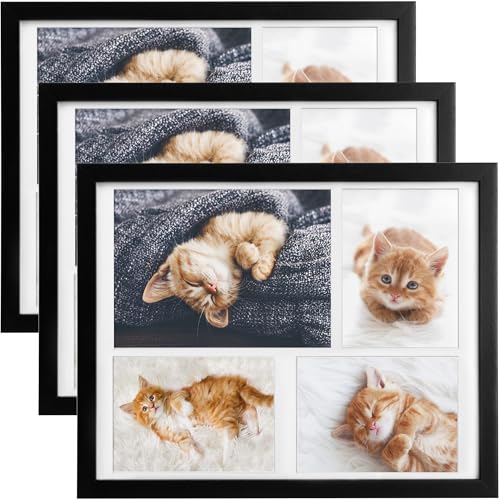 bomoe 3x Bilderrahmen 10x15 cm & 15x21 cm Schwarz – Fotorahmen Collage Holz für 4 Fotos, Kunststoffglas, Metall-Aufhängung & Passepartout Multirahmen für Bilderrahmen Set – Picture Photo Frame Galeria bomoe 3x Bilderrahmen 10x15 cm & 15x21 cm Schwarz – Fotorahmen Collage Holz für 4 Fotos, Kunststoffglas, Metall-Aufhängung & Passepartout Multirahmen für Bilderrahmen Set – Picture Photo Frame Galeria von bomoe