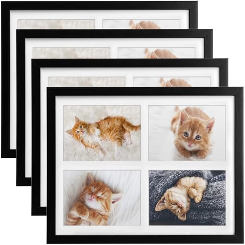 bomoe 4x Bilderrahmen Collage für 4 Fotos 10x15 cm – Fotorahmen Collage aus Holz, Kunststoffglas, Metall-Aufhängung & Passepartout Multirahmen für Bilderrahmen Set – Bilderrahmen 10x15 Schwarz Galeria bomoe 4x Bilderrahmen Collage für 4 Fotos 10x15 cm – Fotorahmen Collage aus Holz, Kunststoffglas, Metall-Aufhängung & Passepartout Multirahmen für Bilderrahmen Set – Bilderrahmen 10x15 Schwarz Galeria von bomoe