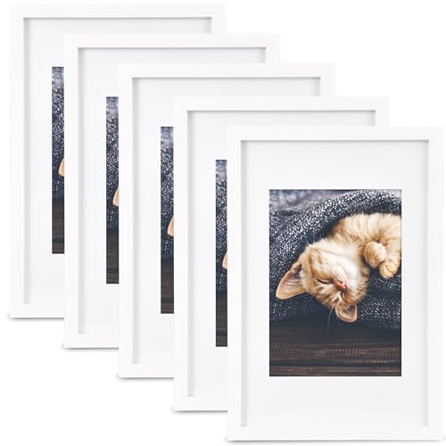 bomoe 5x Bilderrahmen 13x18 cm Weiß Galeria – Fotorahmen Collage 13x18 cm aus Holz, Kunststoffglas, Metall-Aufhängung & Passepartout Multirahmen für Bilderrahmen Set für Foto – Picture Photo Frame bomoe 5x Bilderrahmen 13x18 cm Weiß Galeria – Fotorahmen Collage 13x18 cm aus Holz, Kunststoffglas, Metall-Aufhängung & Passepartout Multirahmen für Bilderrahmen Set für Foto – Picture Photo Frame von bomoe