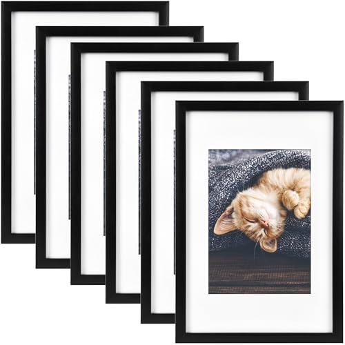 bomoe 6x Bilderrahmen 13x18 cm Schwarz Galeria – Fotorahmen Collage 13x18 cm aus Holz, Kunststoffglas, Metall-Aufhängung & Passepartout Multirahmen für Bilderrahmen Set für Foto – Picture Photo Frame bomoe 6x Bilderrahmen 13x18 cm Schwarz Galeria – Fotorahmen Collage 13x18 cm aus Holz, Kunststoffglas, Metall-Aufhängung & Passepartout Multirahmen für Bilderrahmen Set für Foto – Picture Photo Frame von bomoe