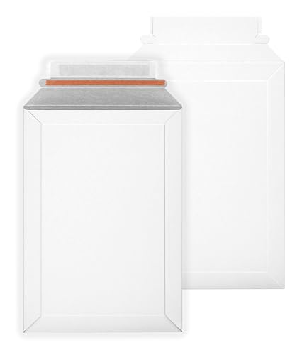 Bong Vollpapptaschen B4 353x250 mm (100 Stück) | Versandtaschen B4 aus Karton | Haftklebende Umschläge 450g/m² | Weiß von bong