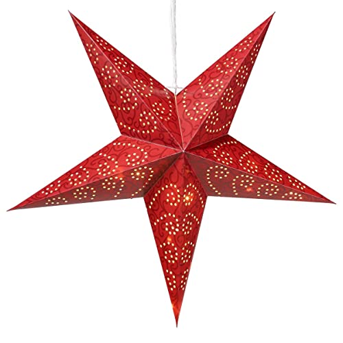 bonsport LED Papierstern beleuchtet :: Weihnachtsstern batteriebetrieben: 60 cm groß, rot bonsport LED Papierstern beleuchtet :: Weihnachtsstern batteriebetrieben: 60 cm groß, rot von bonsport
