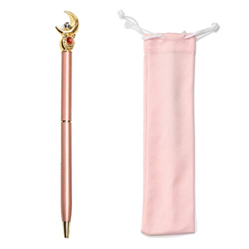 The Sailor Moon Kugelschreiber, 0.5mm schwarzer Metall Stift kawaii Schreibwaren Mit Stoffbeutel Kreativer Briefpapierstift für die Dekoration, decorese Pastell (1) von boogift