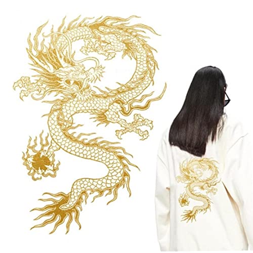 Golden Patch Applique Chinese Patch Nähen Oder Eisen Auf Flecken Für Diy -kostüm, Jacken, Kleidung, von bopely