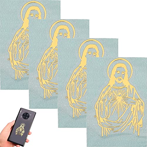 bopely Jesus Christlicher Aufkleber Für Telefondekoration Design Gold Farbe Jungfrau Maria Jesus Aufkleber Aufkleber Dekorativ von bopely