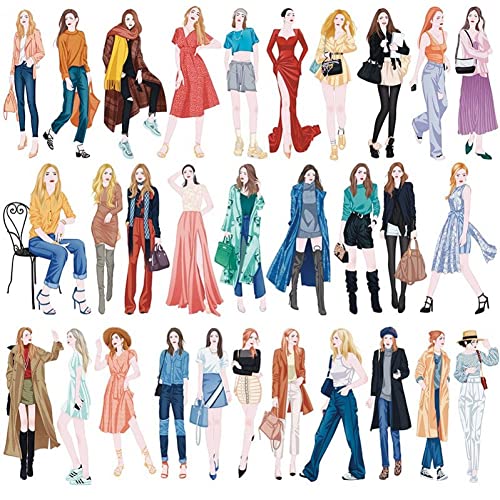 bopely People Sticker Für Journaling Scrapbooking, Fashion Girl Scrapbook Sticker Für Junk Journal Album Planer Diary DIY Crafts bopely People Sticker Für Journaling Scrapbooking, Fashion Girl Scrapbook Sticker Für Junk Journal Album Planer Diary DIY Crafts von bopely