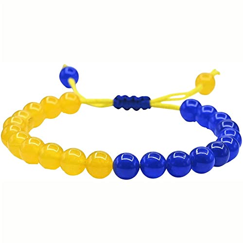 bopely Ukraine Perlenarmband Einstellbare Heilung Natürlicher Kristallkette Gelbblaues Naturstein -perlen Armband Schmuck Schmuck bopely Ukraine Perlenarmband Einstellbare Heilung Natürlicher Kristallkette Gelbblaues Naturstein -perlen Armband Schmuck Schmuck von bopely