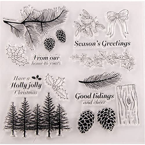 Weihnachten Klare Briefmarken Weihnachten Themen Silicon Clear Stamps Für Diy Christmas Scrapbooking -karten Machen Dekorationskalza -album Vorräte von bopely