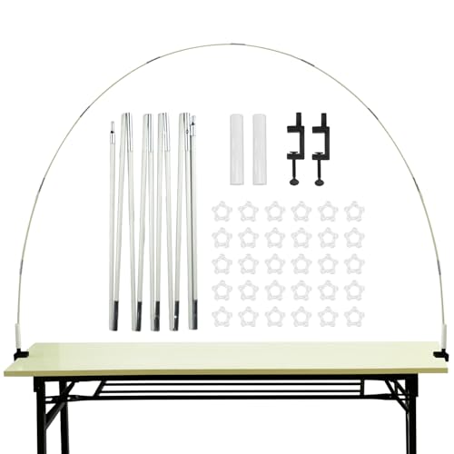Borosino 13ft weißer Tisch Ballon Bogen Kit, justierbarer Ballon Bogen Stand für Graduation Hochzeit Geburtstag Baby Dusche Party Dekorationen (Ballons ausgenommen) von borosino