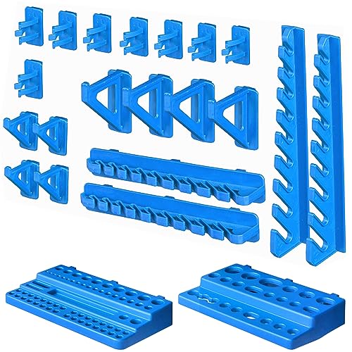20 Werkzeughalter 2 Regal Sortiment Wandregal für Werkzeuge Schraubenschlüssel Schraubendreher Zangen Wandregal Werkstatt blau 20 Werkzeughalter 2 Regal Sortiment Wandregal für Werkzeuge Schraubenschlüssel Schraubendreher Zangen Wandregal Werkstatt blau von botle