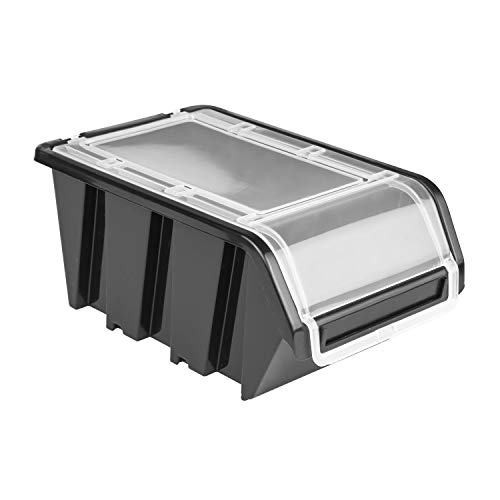 botle 100 x Stapelbox Kunststoff Lagerboxen Stapelbar Stapelkiste Sortierbox Box mit Deckel 160x230x120 schwarz botle 100 x Stapelbox Kunststoff Lagerboxen Stapelbar Stapelkiste Sortierbox Box mit Deckel 160x230x120 schwarz von botle
