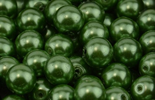 20 Stück Glasperlen rund 14 mm – Farbe wahl, grün von boxdisplays
