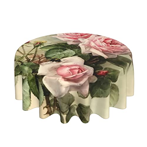Wachstischdecke Vintage Shabby Chic Rosa Rosenblume rutschfeste Tischdecke Glatt Wachstuch 152Cm Für Garten Jubiläum Terrasse Wachstischdecke Vintage Shabby Chic Rosa Rosenblume rutschfeste Tischdecke Glatt Wachstuch 152Cm Für Garten Jubiläum Terrasse von bozhoushimotangbaihuoyouxiangongsi