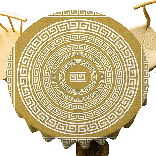 Tischdecke Dekorationsfries Mit Vintage Ornament Mäandermuster Aus Griechenland, Retro Twist Linien, Goldrute Party Tischdecke Dekoration Geburtstagstischdecke, Für Tischdekoration, Cafe, 152cm Tischdecke Dekorationsfries Mit Vintage Ornament Mäandermuster Aus Griechenland, Retro Twist Linien, Goldrute Party Tischdecke Dekoration Geburtstagstischdecke, Für Tischdekoration, Cafe, 152cm von bozhoushizhenweibaihuoyouxiangongsi