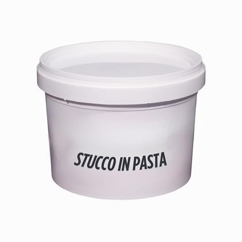 Gefäß weißer Spachtel aus professioneller Paste gebrauchsfertig – Spachtel für Holz und Wand – perfekte Haftung und schnelle Trocknung (Weiß, 0,25 kg) von bricoleva.it