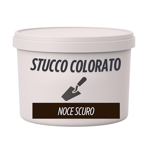 Kitt aus professioneller Paste, gebrauchsfertig, für Holz und Wand, perfekte Haftung und schnelle Trocknung, dunkle Walnuss, 1 kg Kitt aus professioneller Paste, gebrauchsfertig, für Holz und Wand, perfekte Haftung und schnelle Trocknung, dunkle Walnuss, 1 kg von bricoleva.it