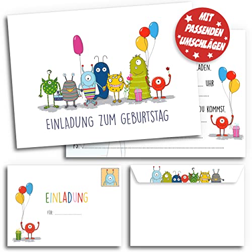 12x Einladungskarten zum Kindergeburtstag mit Umschlägen | Monster-Party | Jungen & Mädchen | Einladungskarten Geburtstag Kinder Junge Geburtstagseinladungen Halloween Einladung-en Baby grusel Jungs 12x Einladungskarten zum Kindergeburtstag mit Umschlägen | Monster-Party | Jungen & Mädchen | Einladungskarten Geburtstag Kinder Junge Geburtstagseinladungen Halloween Einladung-en Baby grusel Jungs von brint.