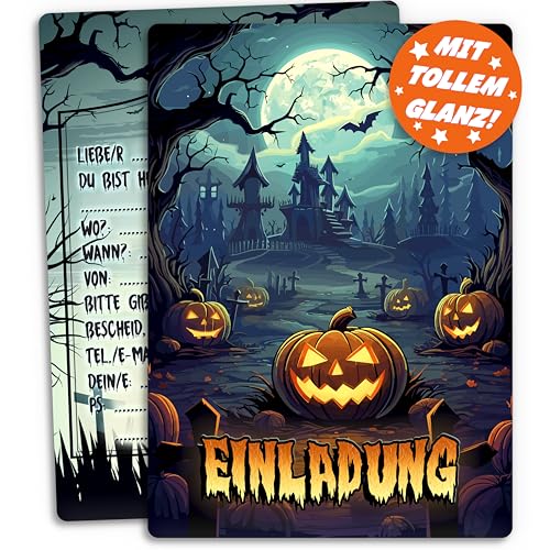 12x Halloween Einladungskarten für eine schaurig schöne Halloween-Party | So finster die Nacht | Einladung für Grusel-Party Kindergeburtstag Geburtstag Kinder-Party Einladungen Erwachsene Teenager 12x Halloween Einladungskarten für eine schaurig schöne Halloween-Party | So finster die Nacht | Einladung für Grusel-Party Kindergeburtstag Geburtstag Kinder-Party Einladungen Erwachsene Teenager von brint.