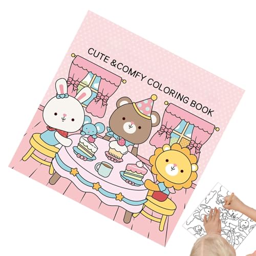 Cozy Friends Malbuch, Zeichenbücher mit niedlichen Tierfiguren, niedliches Tier-Zeichenbuch, lustige einfache Malbücher für Kinder und Kinder Cozy Friends Malbuch, Zeichenbücher mit niedlichen Tierfiguren, niedliches Tier-Zeichenbuch, lustige einfache Malbücher für Kinder und Kinder von brooksnaji