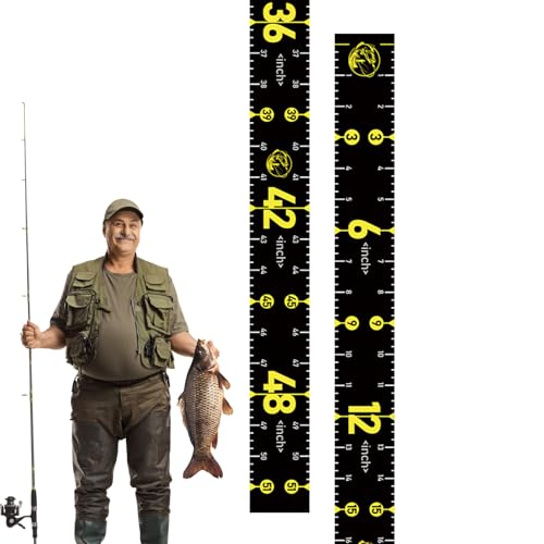 Fischmessbrett - Leichte Boote Messen Herrscher, Kleber Kajaks Fischerei Herrscher | Outdoor-Angler Faltbare Wasserdichte Angelband, Lang Anhaltende Tragbare Messlineer Für Die Fischereiausrüstung von brooksnaji