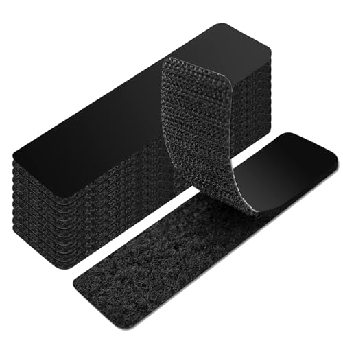 Haken- und Schlaufenaufkleber – Doppelverriegelungsband, wiederverwendbares Klebeband, starke schwarze Klebepads, starke Klebepads, schwere, flexible Haftung für Glas, Metall, Holz von brooksnaji