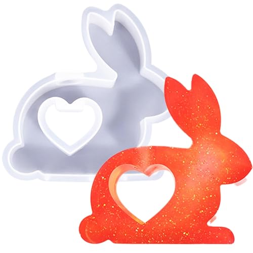 Hasenform – Silikonform aus Hasenharz, handgefertigte Osterhasenform | Seifengipsform, Epoxidharz-Formen für Ostern von brooksnaji
