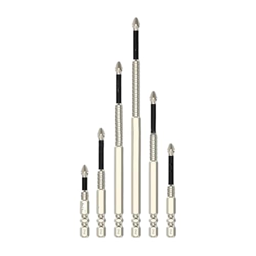 Präziser Bohrer-Bit-Set, magnetisch, rutschfest, strapazierfähig, Wartungs-Set, Mehrzweck-Reparaturwerkzeug zum Bohren, Basteln, Anziehen, 6-teilig Präziser Bohrer-Bit-Set, magnetisch, rutschfest, strapazierfähig, Wartungs-Set, Mehrzweck-Reparaturwerkzeug zum Bohren, Basteln, Anziehen, 6-teilig von brooksnaji