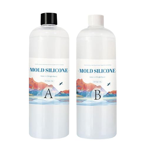 Silikonform-Set – Flüssige transparente Harzform, handgefertigter Bastelbedarf | Flexibles Design, handgefertigte Gießwerkzeuge, Harzguss, dekorative Hobbywerkzeuge zum Herstellen einzigartiger handge von brooksnaji