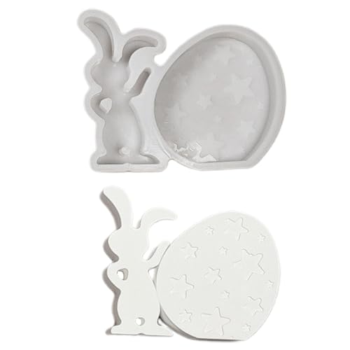 Silikonformen für Hasen, Osterhasenformen, Kerzenformen aus Harz mit Hase und Epoxidharz für Tischdekoration für Hochzeit, von brooksnaji
