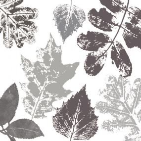 20 Servietten "Hyde Park" - Herbstliche Laubblätter - charcoal weiss 20 Servietten "Hyde Park" - Herbstliche Laubblätter - charcoal weiss von broste