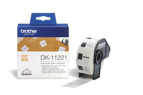 1.000 brother Etiketten DK-11221 / weiß / 23,0 x 23,0 mm / für QL-550/QL-500/QL-500A/QL-500BS/QL-500BW/QL-560VP/QL-560/QL-570/QL-580N/QL-650TD/QL-700/QL-710W/QL-720NW/QL-1050/QL-1050N/QL-1060N von brother