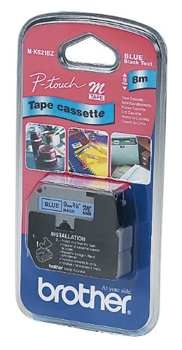 brother Beschriftungsband M-K521 / 9 mm / Druck schwarz / Band blau / für brother P-touch 55, 60, 65, 75, 80, 85, 90, 110, BB4, mini-tech brother Beschriftungsband M-K521 / 9 mm / Druck schwarz / Band blau / für brother P-touch 55, 60, 65, 75, 80, 85, 90, 110, BB4, mini-tech von Brother