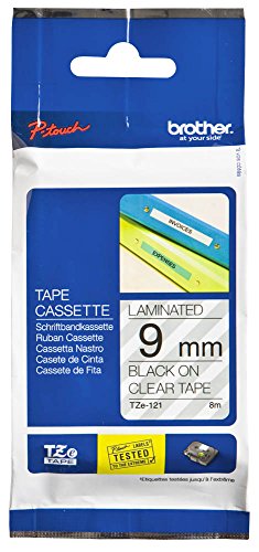 brother Beschriftungsband TZe-121 / 9 mm / Druck schwarz / Band transparent / für brother P-touch 200, 210E, 220, 300, 310, 340, 340C, 350, 540, 540C, 550, 900F, 1000, 1010, 1090, 1200, 1200P, 1230PC, 1250, 1250J, 1250S, 1260VP, 1280, 1280DT, 1290, 1290DT, 1290VP, 1750, 18R, 1800, 1800E, 1830VP, 1850, 1950VP, 2030VP, 2100VP, 2400, ... brother Beschriftungsband TZe-121 / 9 mm / Druck schwarz / Band transparent / für brother P-touch 200, 210E, 220, 300, 310, 340, 340C, 350, 540, 540C, 550, 900F, 1000, 1010, 1090, 1200, 1200P, 1230PC, 1250, 1250J, 1250S, 1260VP, 1280, 1280DT, 1290, 1290DT, 1290VP, 1750, 18R, 1800, 1800E, 1830VP, 1850, 1950VP, 2030VP, 2100VP, 2400, ... von brother