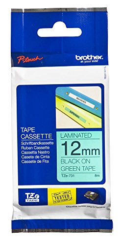 brother Beschriftungsband TZe-731 / 12 mm / Druck schwarz / Band grün / für brother P-touch 200, 210E, 220, 300, 310, 340, 340C, 350, 540, 540C, 550, 900F, 1000, 1010, 1090, 1200, 1200P, 1230PC, 1250, 1250J, 1250S, 1260VP, 1280, 1280DT, 1290, 1290DT, 1290VP, 1750, 18R, 1800, 1800E, 1830VP, 1850, 1950VP, 2030VP, 2100VP, 2400, ... brother Beschriftungsband TZe-731 / 12 mm / Druck schwarz / Band grün / für brother P-touch 200, 210E, 220, 300, 310, 340, 340C, 350, 540, 540C, 550, 900F, 1000, 1010, 1090, 1200, 1200P, 1230PC, 1250, 1250J, 1250S, 1260VP, 1280, 1280DT, 1290, 1290DT, 1290VP, 1750, 18R, 1800, 1800E, 1830VP, 1850, 1950VP, 2030VP, 2100VP, 2400, ... von brother