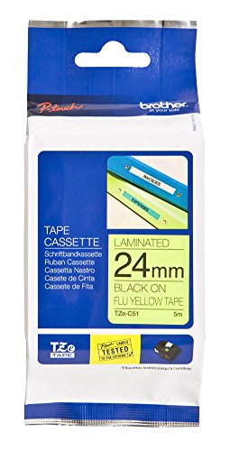 brother Beschriftungsband TZe-C51 / 24 mm / Druck schwarz / Band gelb / für brother P-touch 350, 540, 540C, 550, 2400, 2400E, 2420PC, 2430PC, 2450, 2450DX, 2460, 2470, 2480, 2500PC, 2700VP, 2730VP, 3600, 7500VP, 7600VP, 9200PC, 9200DX, 9400, 9500PC, 9600, 9700PC, 9800PCN, RL700S brother Beschriftungsband TZe-C51 / 24 mm / Druck schwarz / Band gelb / für brother P-touch 350, 540, 540C, 550, 2400, 2400E, 2420PC, 2430PC, 2450, 2450DX, 2460, 2470, 2480, 2500PC, 2700VP, 2730VP, 3600, 7500VP, 7600VP, 9200PC, 9200DX, 9400, 9500PC, 9600, 9700PC, 9800PCN, RL700S von brother