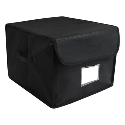 bruwaa Faltbare Aufbewahrungsbox mit Deckel, Hängeregistraturbox im A4-Format mit großem Fassungsvermögen, Kartoninnenseite und Griffen, geeignet für die Aufbewahrung zu Hause und im Büro bruwaa Faltbare Aufbewahrungsbox mit Deckel, Hängeregistraturbox im A4-Format mit großem Fassungsvermögen, Kartoninnenseite und Griffen, geeignet für die Aufbewahrung zu Hause und im Büro von bruwaa