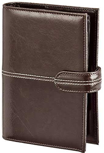 BSB Terminplaner Organizer Wochenplaner Terminkalender - 2026 - ca. A6-1 Woche = 2 Seiten - Fashion, dunkelbraun - Ringbuch mit 6-Fach Lochung, nachfüllbar – Modell Kompakt, 02-0438 von bsb