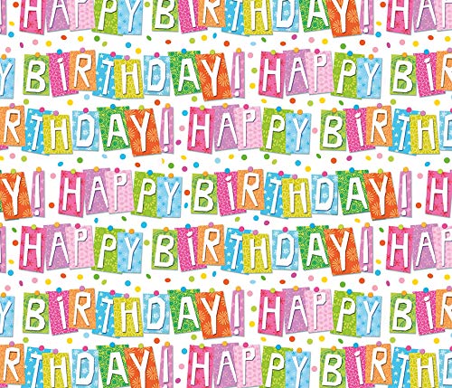 bsb Geschenkpapier Happy Birthday in Konfetti-Optik von bsb