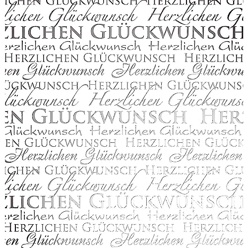 bsb Geschenkpapier Rolle in 70 x 200 cm - Geschenk-Verpackung "Herzlichen Glückwunsch" - Geschenk-Papier Geburtstag & mehr - reißfestes Geschenkpapier Kinder & Erwachsen - 1 Rolle bsb Geschenkpapier Rolle in 70 x 200 cm - Geschenk-Verpackung "Herzlichen Glückwunsch" - Geschenk-Papier Geburtstag & mehr - reißfestes Geschenkpapier Kinder & Erwachsen - 1 Rolle von bsb