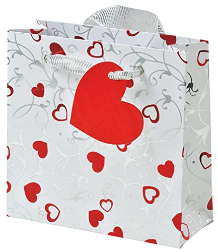 bsb Geschenktasche Geschenktüte Papiertüte Papiertasche Silver Hearts CD-Format bsb Geschenktasche Geschenktüte Papiertüte Papiertasche Silver Hearts CD-Format von bsb