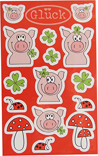 bsb Glückssticker, Glücksschwein, Kleeblatt, Pilz, Vinyl, braun, Outdoor, Sticker bsb Glückssticker, Glücksschwein, Kleeblatt, Pilz, Vinyl, braun, Outdoor, Sticker von bsb