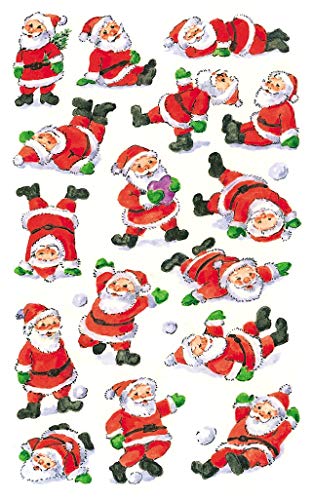 bsb Sticker Weihnachten mit Motiv - Weihnachts-Aufkleber Sticker in 8,4 x 16,7 cm - kleine Aufkleber - selbstklebende Aufkleber Nikolaus & Weihnachten Sticker - Geschenk-Aufkleber von bsb