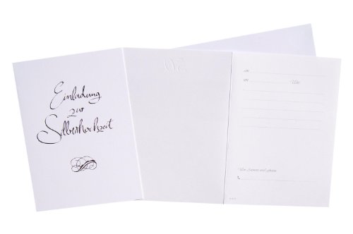 bsb-obpacher 5 Einladungskarten Klappkarten Silberhochzeit mit Innentext 71-7317 von bsb