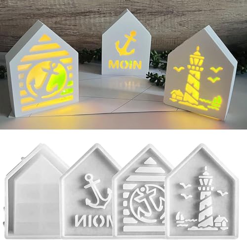 3PCS Silikonformen Gießformen Maritim Haus, Silikonform Haus Leuchtturm mit Anker, Leuchtturm Silikonform Häuser, Gipsformen Zum Gießen Lighthouse mit Seagull 3PCS Silikonformen Gießformen Maritim Haus, Silikonform Haus Leuchtturm mit Anker, Leuchtturm Silikonform Häuser, Gipsformen Zum Gießen Lighthouse mit Seagull von bssmmai